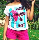 T-shirt Vodka ou água de Côco